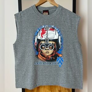 Vintage 90s Y2K Star Wars Anakin Skywalker movie promo tee shirt tank top